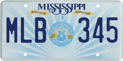 MS license plate MLB345