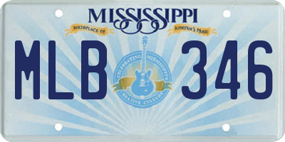 MS license plate MLB346