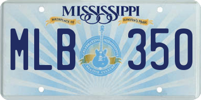 MS license plate MLB350