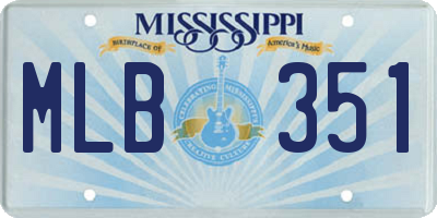 MS license plate MLB351