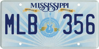 MS license plate MLB356