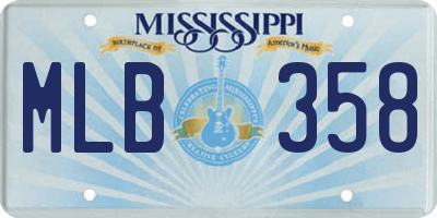 MS license plate MLB358