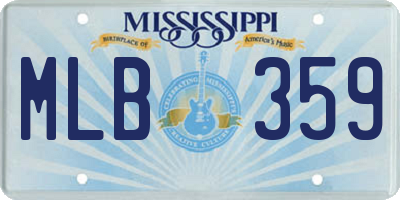MS license plate MLB359