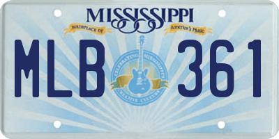 MS license plate MLB361
