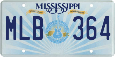 MS license plate MLB364