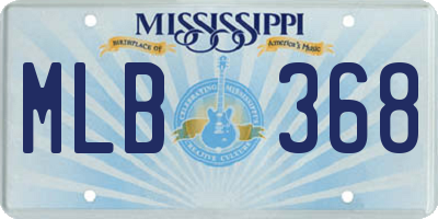 MS license plate MLB368