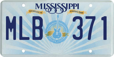 MS license plate MLB371