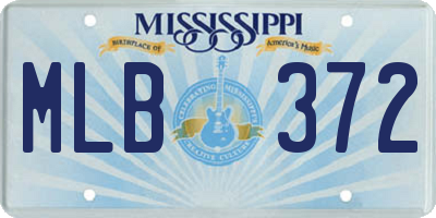 MS license plate MLB372