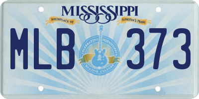 MS license plate MLB373