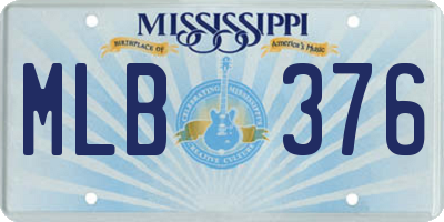 MS license plate MLB376