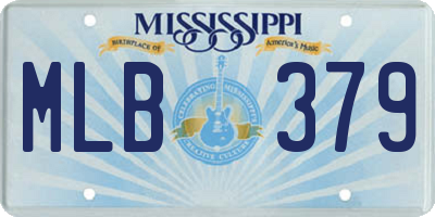 MS license plate MLB379