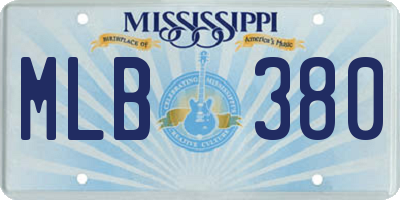 MS license plate MLB380