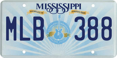 MS license plate MLB388