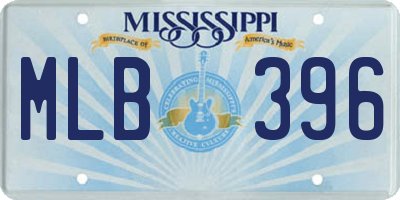 MS license plate MLB396