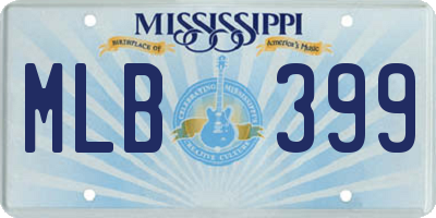 MS license plate MLB399