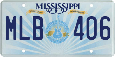 MS license plate MLB406