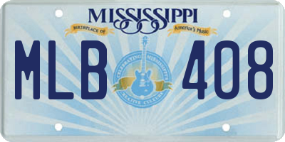 MS license plate MLB408