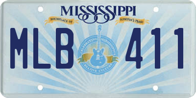 MS license plate MLB411