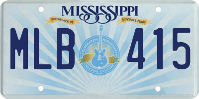 MS license plate MLB415