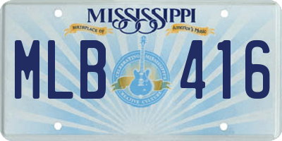 MS license plate MLB416
