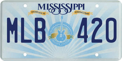 MS license plate MLB420