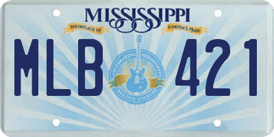 MS license plate MLB421