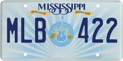 MS license plate MLB422