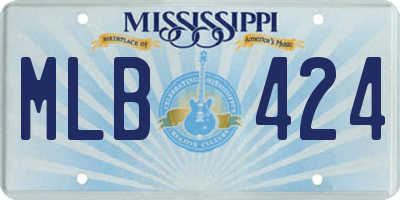 MS license plate MLB424