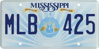 MS license plate MLB425