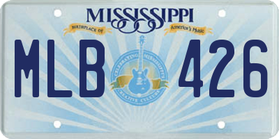 MS license plate MLB426