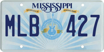 MS license plate MLB427