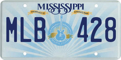 MS license plate MLB428