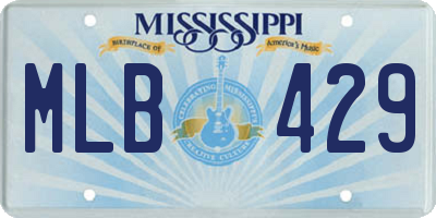 MS license plate MLB429