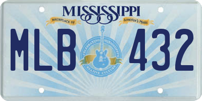 MS license plate MLB432