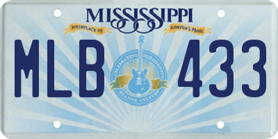 MS license plate MLB433