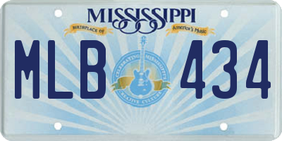 MS license plate MLB434