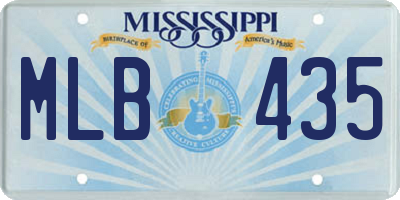 MS license plate MLB435