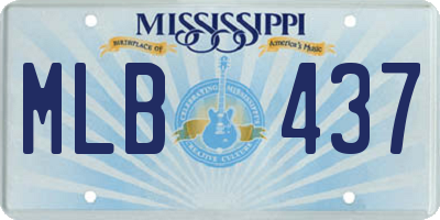 MS license plate MLB437