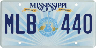 MS license plate MLB440