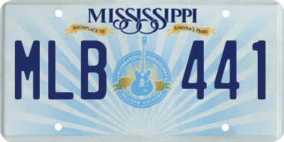 MS license plate MLB441
