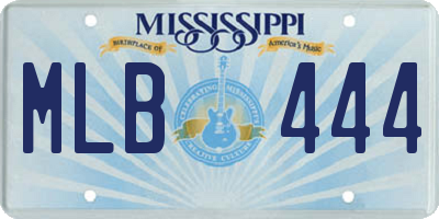 MS license plate MLB444