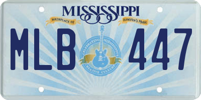 MS license plate MLB447