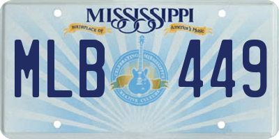 MS license plate MLB449