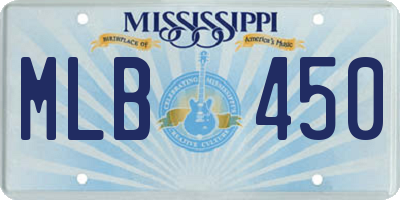 MS license plate MLB450