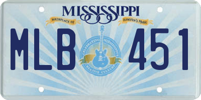 MS license plate MLB451