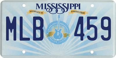 MS license plate MLB459