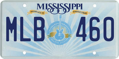 MS license plate MLB460
