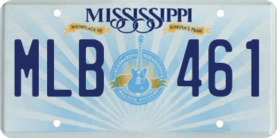 MS license plate MLB461