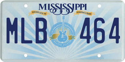 MS license plate MLB464