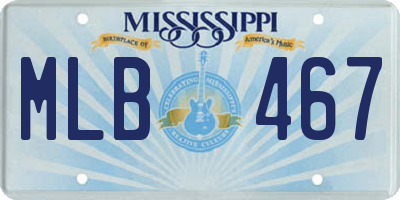 MS license plate MLB467